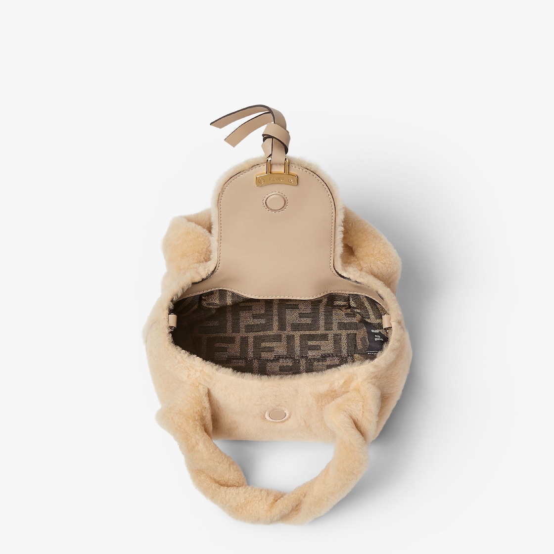 FENDI Fendi Spy Mini Beige shearling mini-bag - Image 6
